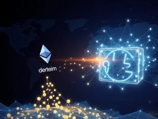 Depiction of a significant ETH transfer from Deribit to an unknown crypto wallet, highlighting the scale of this Ethereum whale transaction.