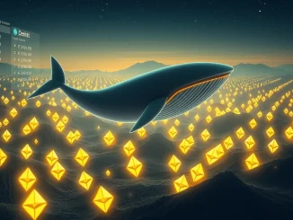 Visualizing a massive ETH transfer of $852 million moving from an unknown wallet to Deribit, highlighting significant Ethereum activity and market impact.