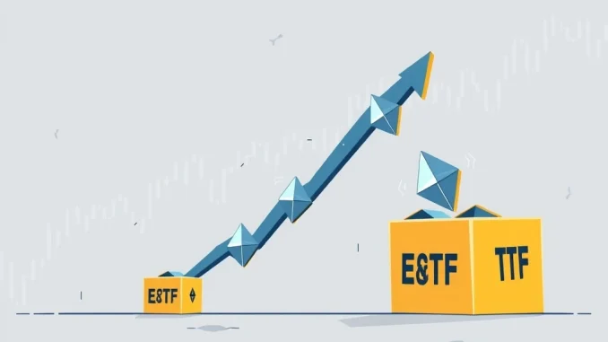 Graph depicting significant Ethereum ETF outflows, showing a downward trend impacting the crypto market.