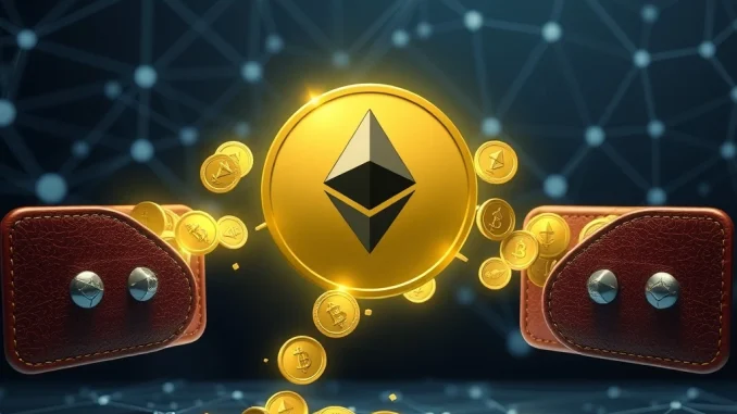 Illustrating the Ethereum Foundation's significant internal ETH transfer, highlighting the secure movement of cryptocurrency between wallets.