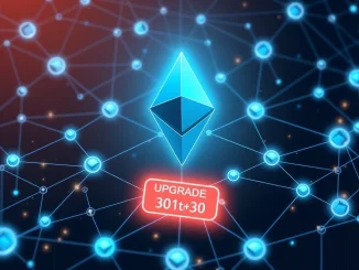 A visual representation of the successful Ethereum Pectra Upgrade, showing improved network efficiency and a confirmed mainnet launch date.