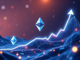 A vibrant digital representation of the **Ethereum price** breaking past the $4,000 mark, signifying market strength and investor optimism.