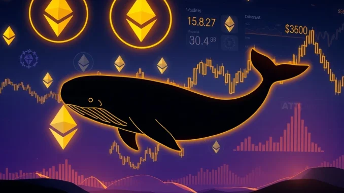 A chart illustrating a significant Ethereum whale accumulation, symbolizing strategic crypto investment and market trends.