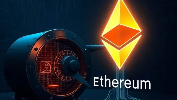 Visualization of a massive Ethereum whale transfer moving ETH into a Beacon Depositor, representing significant crypto whale movement.