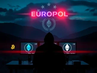 Europol crypto seizure operation showing digital assets being confiscated from a Latvian cybercrime ring.