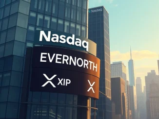 Evernorth Nasdaq SPAC listing announcement, symbolizing a strategic XRP stockpile plan.