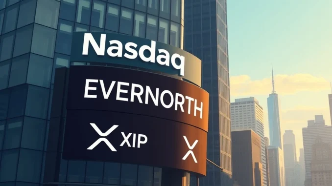 Evernorth Nasdaq SPAC listing announcement, symbolizing a strategic XRP stockpile plan.