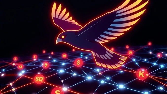 Visualizing Falcon Finance's crucial role in supporting USDf stablecoin issuance and growth on the Kaia network.