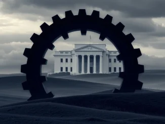 Visualizing the Fed Beige Book's findings, depicting widespread economic stagnation and uncertainty across US districts.