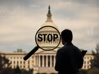 A visual representation of the potential government shutdown impacting Fed data and economic indicators, highlighting the uncertainty for the US economy.