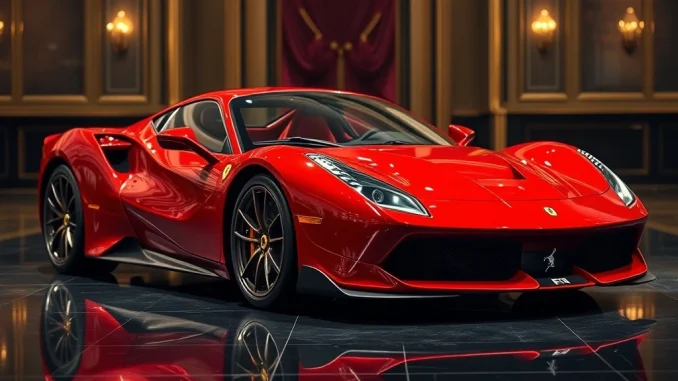 Ferrari 499P race car representing the exclusive access provided by **Ferrari digital tokens** for VIP clients to a luxury auction.