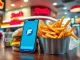 Fold Bitcoin partnership with Steak 'n Shake for a promotional giveaway, showing a burger and a phone with the Fold app.