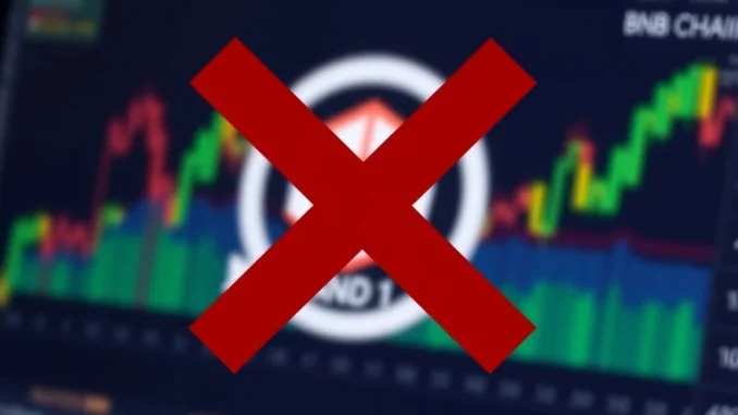 An icon representing the X account suspension of Four.Meme, highlighting the disruption for the memecoin launchpad.