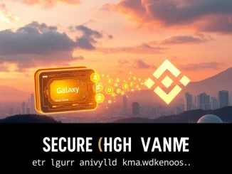 A digital representation of ASTER tokens moving from a Galaxy Digital wallet to Binance, symbolizing a significant crypto deposit.