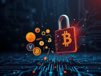 Illustrates the **Garden Finance hack** with digital currency symbols escaping a broken lock, symbolizing the $6M crypto exploit.