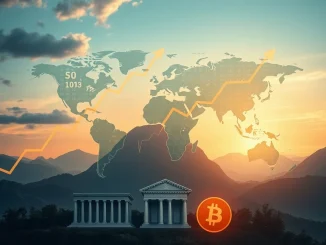 Chart showing **global macroeconomic events** impact on markets, with calendar dates and key economic indicators highlighted.