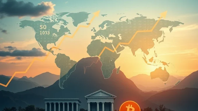 Chart showing **global macroeconomic events** impact on markets, with calendar dates and key economic indicators highlighted.