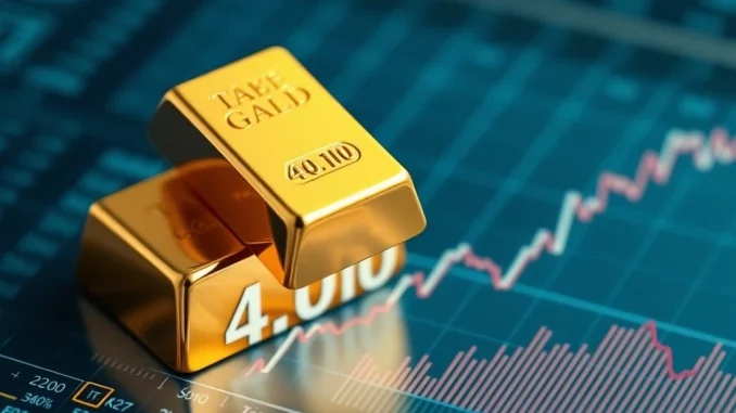 Gold Price Soars: The Remarkable $4,010 Mark Reclaimed A chart illustrating the significant gold price recovery, reaching $4,010 per ounce, indicating robust market confidence in precious metals.