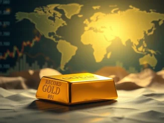 Gold bar symbolizing the staggering $4,300 gold price record high, reflecting its status as a premier safe haven asset.