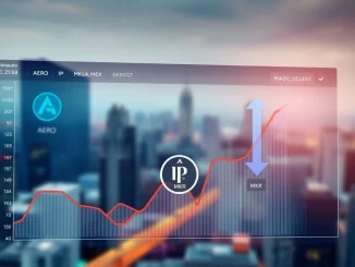 Grayscale rebalancing dashboard showing Aerodrome Finance (AERO) and Story (IP) added, Maker (MKR) removed, illustrating strategic fund adjustments.