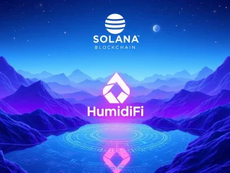A visual representation of the HumidiFi token launch on Solana, highlighting the WET token and its impact on the Solana DEX ecosystem.
