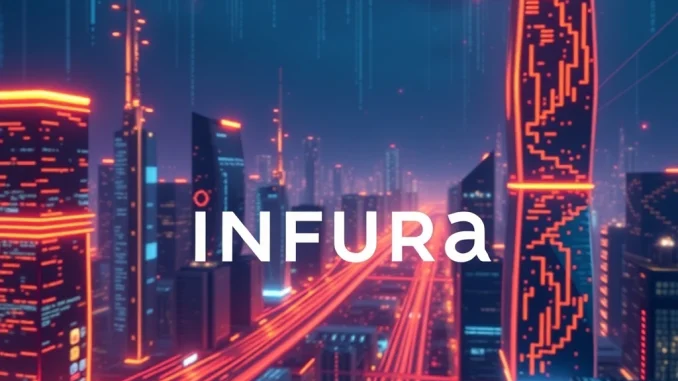 Infura token launch announcement by ConsenSys founder Joseph Lubin, signifying a revolutionary Web3 economy.
