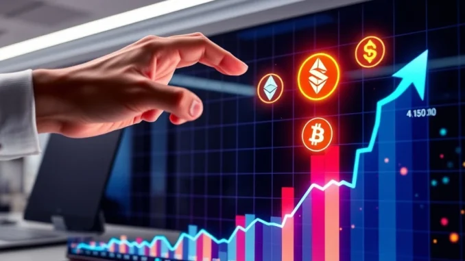 A vibrant digital chart illustrating growth, symbolizing the opportune time to invest in crypto, as Pantera Capital suggests.