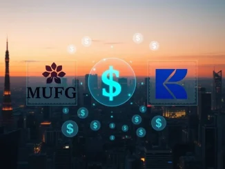 Illustrates Japan's major banks launching a new stablecoin, symbolizing digital financial innovation and the future of currency in Japan.