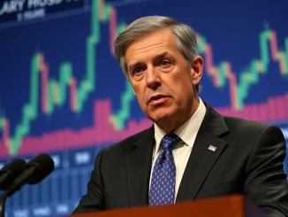 Jerome Powell discusses Federal Reserve interest rate policy, signaling economic uncertainty for the crypto market.