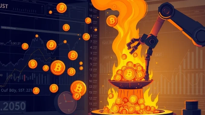 Illustrates the JST buyback and burn proposal, symbolizing financial optimization and growth for the Just DAO.