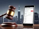 A legal gavel over a smartphone showing a prediction market, symbolizing the Kalshi lawsuit challenging prediction market regulation.