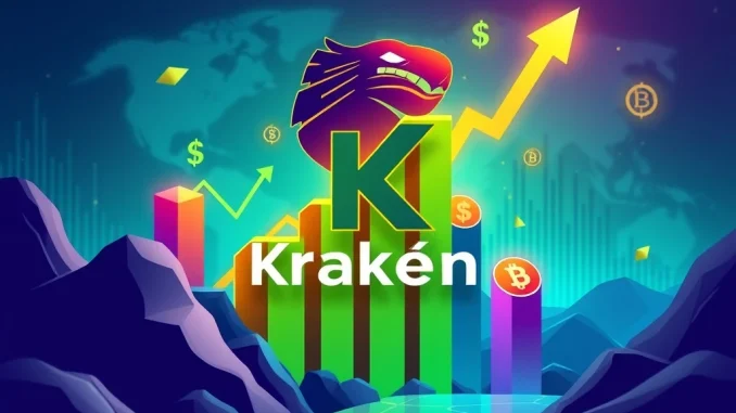 Kraken revenue growth chart showing a significant increase in Q3 earnings, reflecting robust cryptocurrency exchange performance.