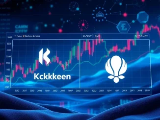 Kraken Scallop SCA listing announcement on a digital trading screen, symbolizing new DeFi opportunities.
