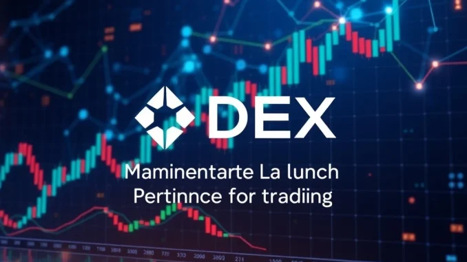 Lighter DEX logo against a digital trading interface, symbolizing its revolutionary mainnet launch for perpetual futures.