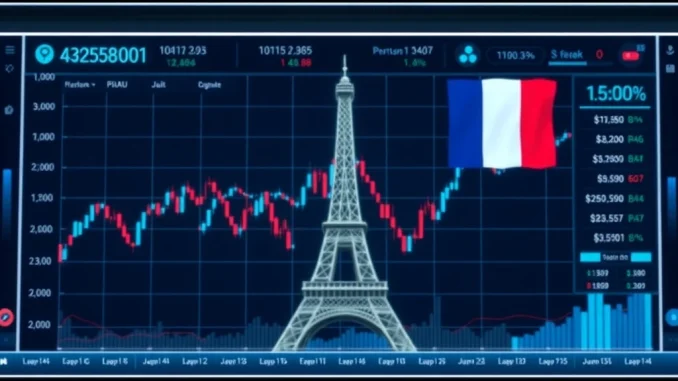 A digital representation of the LISE exchange platform, symbolizing the new DLT license for tokenized securities in France.