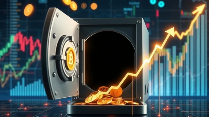A digital graphic depicting various cryptocurrency tokens being gathered and returned to a central vault, symbolizing significant **token buybacks** in the market.