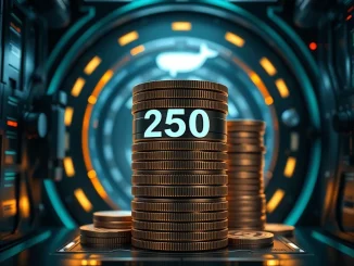 Visualizing a substantial 250 million USDC minted, indicating significant stablecoin activity and market movement.