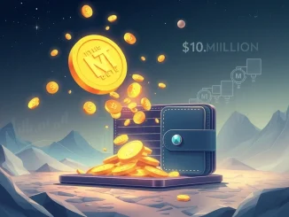 Visualizing the record-breaking $10M MET airdrop being deposited into a single digital wallet, highlighting the scale of this crypto distribution.