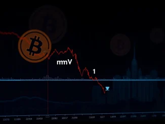 A chart showing Metaplanet mNAV falling below the 1.0 baseline, symbolizing undervalued Bitcoin holdings for a Japanese company.