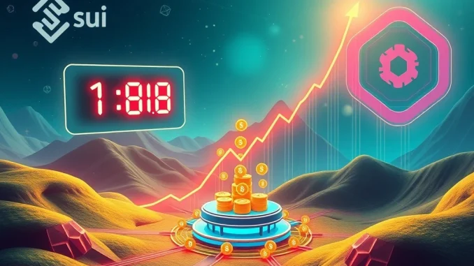 A visual representation of the rapid sell-out of the Momentum MMT crypto community sale, highlighting its $11.1M fundraising success.