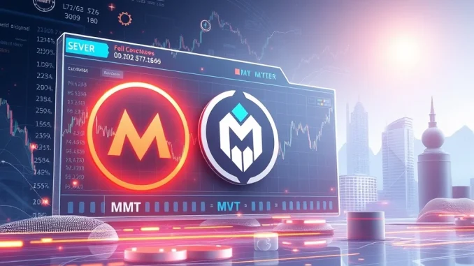 A visual representation of Momentum MMT tokenomics, illustrating the distribution of MMT tokens within the Sui ecosystem to foster a robust decentralized exchange.
