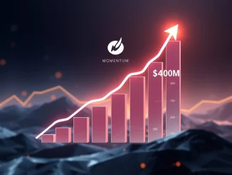 A chart illustrating the explosive growth of Momentum TVL, reaching over $400M within the Sui ecosystem.