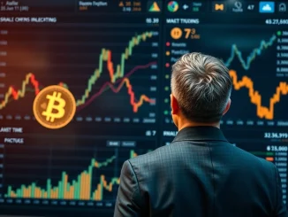 A diverse investment portfolio chart with a small segment highlighted for crypto allocation, overseen by a Morgan Stanley analyst.