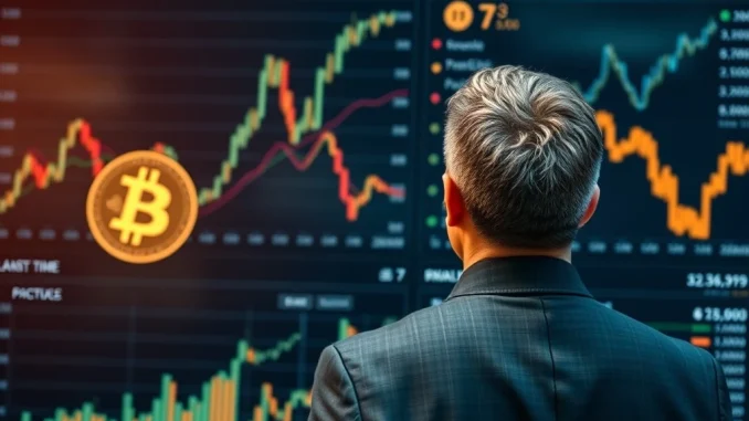A diverse investment portfolio chart with a small segment highlighted for crypto allocation, overseen by a Morgan Stanley analyst.