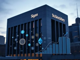 Morgan Stanley crypto fund investment expansion for all clients, showing digital assets integrating into traditional finance.