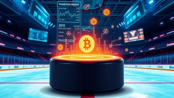 NHL prediction market integration with crypto platforms, symbolizing a new era for sports betting.