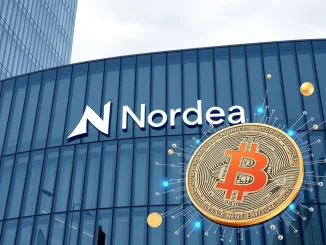 Nordea's institutional support for Bitcoin ETP trading, symbolizing a bridge between traditional finance and digital assets.