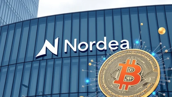 Nordea's institutional support for Bitcoin ETP trading, symbolizing a bridge between traditional finance and digital assets.