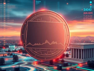 North Dakota stablecoin, the Roughrider Coin, representing the state's innovative move into digital finance and interbank lending.