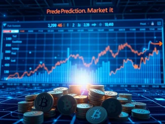 Digital interface representing Nubila's prediction market, showcasing the $8M seed funding advancing the Frontier oracle development.